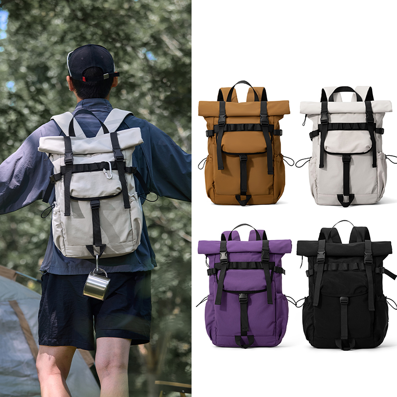 Hiking Backpack Waterproof - Nowy męski plecak podróżny z rolowanym