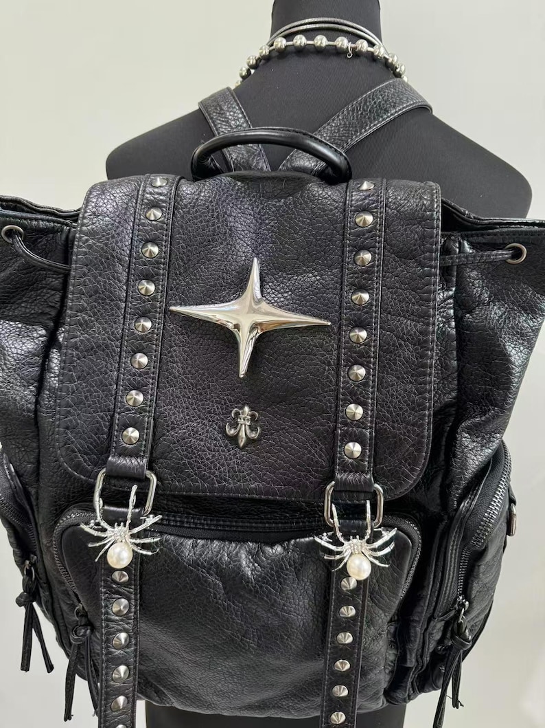 Gotycka Punkowa Torba na Ramię – Leather Backpack Vintage recenzja i cena