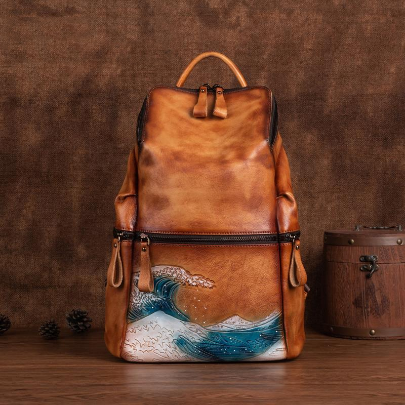 Oryginalne prawdziwe miękkie s – Leather Backpack Vintage recenzja i cena